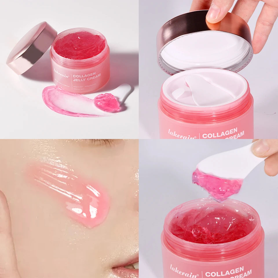 Salmon DNA PDRN Pink Peptide Serum with Collagen Jelly Cream Collagen Tightening Soothing Anti-Aging Firmness Hydration Skincare