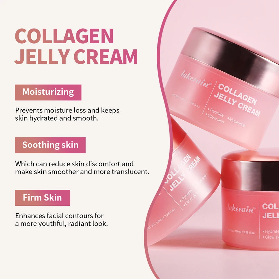 Salmon DNA PDRN Pink Peptide Serum with Collagen Jelly Cream Collagen Tightening Soothing Anti-Aging Firmness Hydration Skincare