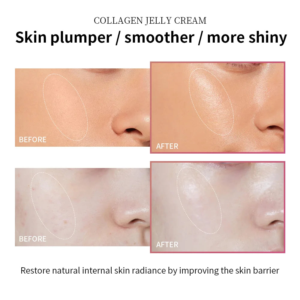Salmon DNA PDRN Pink Peptide Serum with Collagen Jelly Cream Collagen Tightening Soothing Anti-Aging Firmness Hydration Skincare