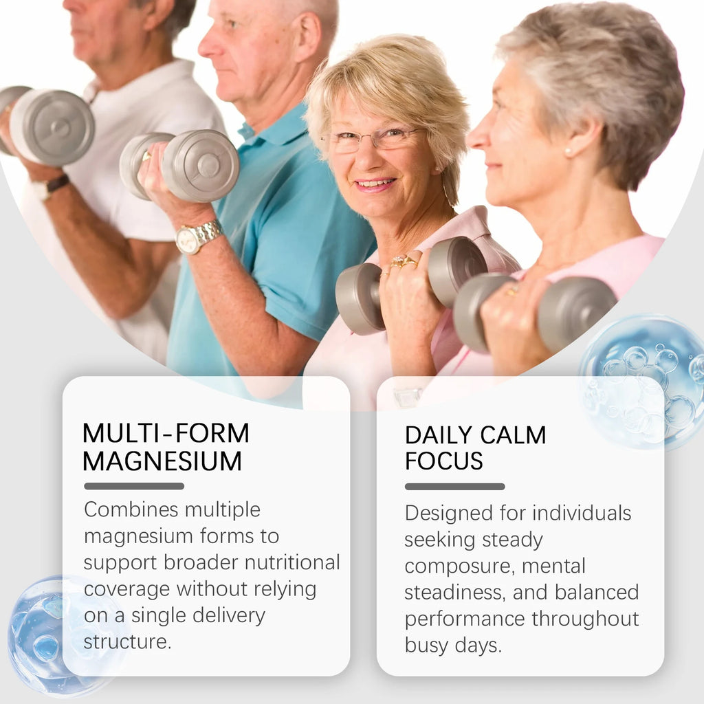 Docteat Magnesium Complex Capsules 1000mg - 8 Forms of Elemental Magnesium for Bones, Muscles & Body Functions, 60 Vegan Count