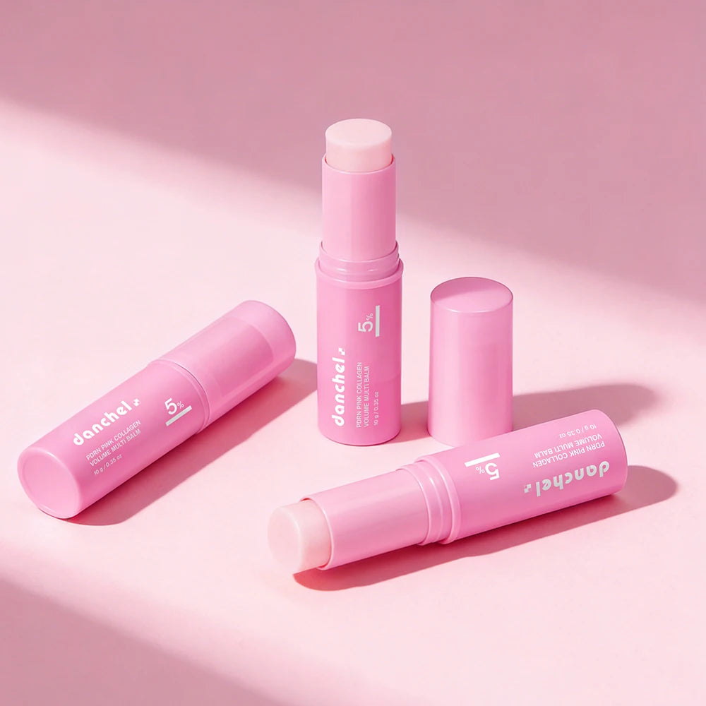 PDRN Pink Collagen Volume Multi Balm Deep Hydration Moisturization Brighten Skin Plump Smooth Radiant Portable Collagen Stick
