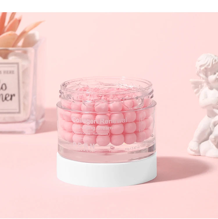 Pink Collagen Capsule Cream Suitable for All Type Skins Moisturizing Firming Night Skin Care Facial Cream