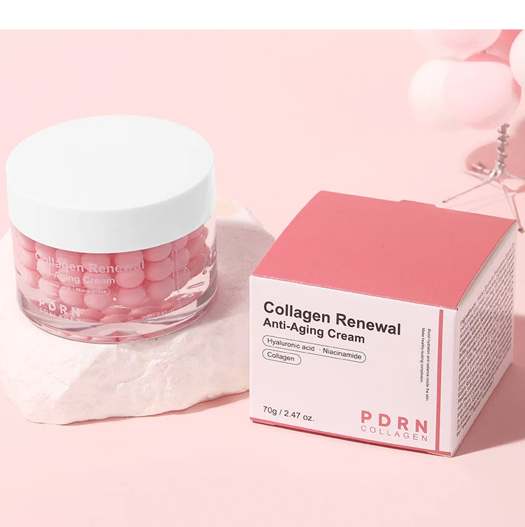 Pink Collagen Capsule Cream Suitable for All Type Skins Moisturizing Firming Night Skin Care Facial Cream