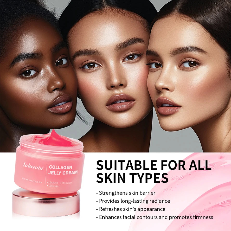 Salmon DNA PDRN Pink Peptide Serum with Collagen Jelly Cream Collagen Tightening Soothing Anti-Aging Firmness Hydration Skincare
