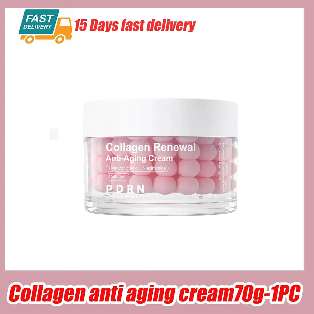 Pink Collagen Capsule Cream Suitable for All Type Skins Moisturizing Firming Night Skin Care Facial Cream