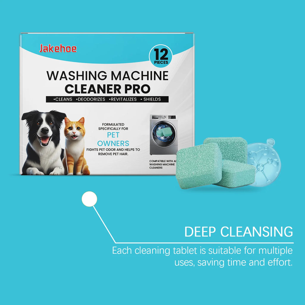 Washing Machine Cleaning Tablets Remove Stain Drum Cleaner Foam Stubborn Dirt Mild No Residue Eliminates Odors For All Models