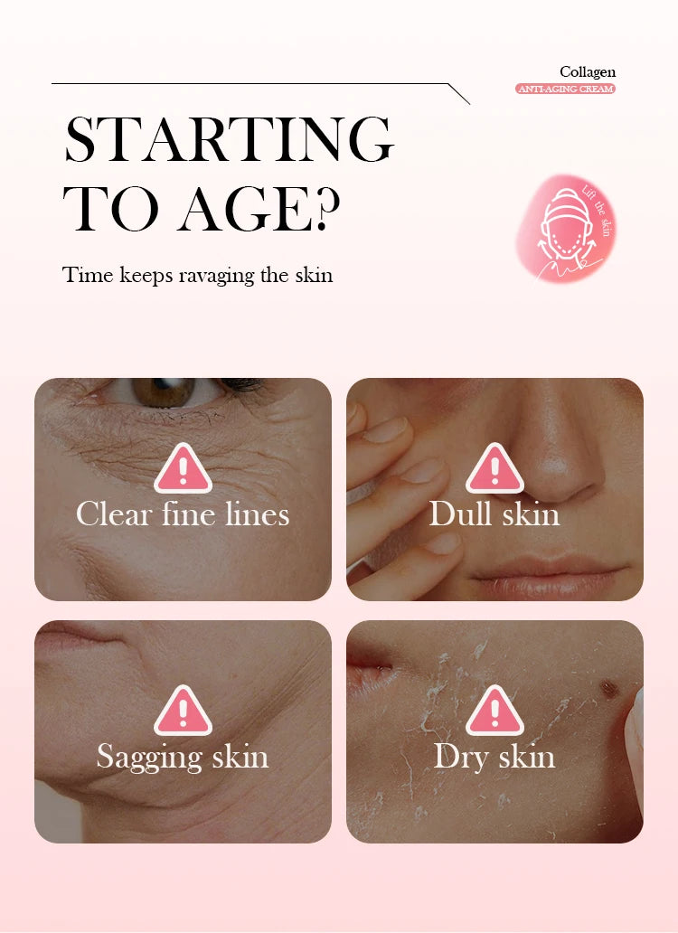 Pink Collagen Capsule Cream Suitable for All Type Skins Moisturizing Firming Night Skin Care Facial Cream